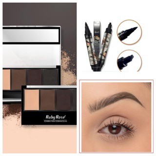 kit Sombra Para Sobrancelhas Ruby +delineador o
