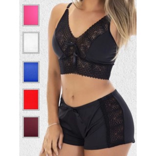Top Doll lingerie feminina com renda na lateral