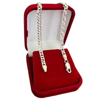 Pulseira de Prata 925 masculina Elo Duplo 4mm.