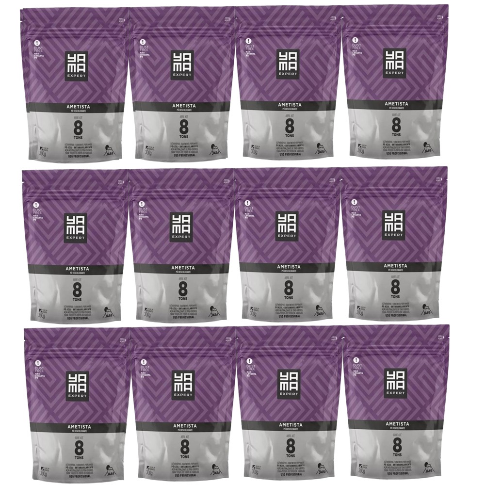 Kit Pó Descolorante Yama Ametista Refil  300g com 12/un