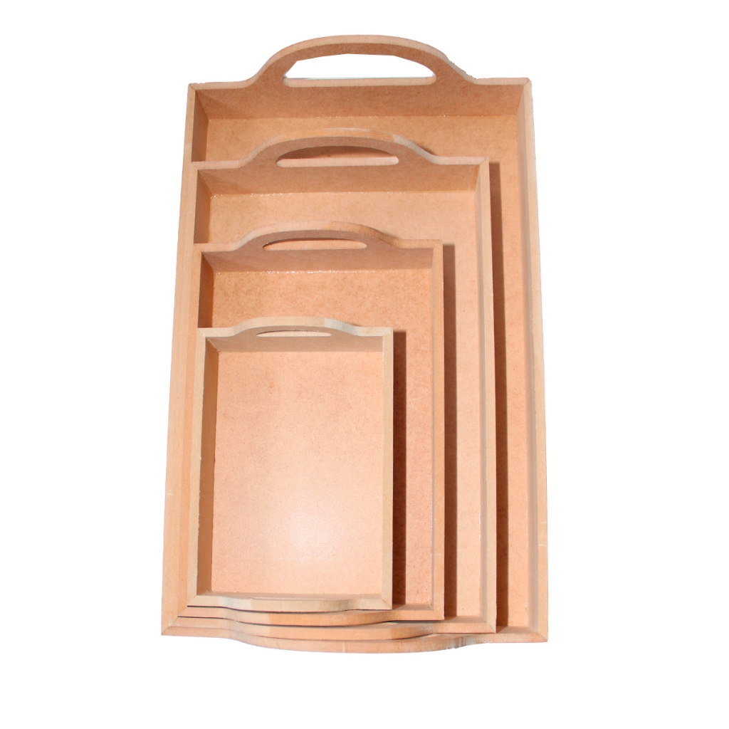 Bandeja Retangular Mdf diversos tamanhos Mdf Cru