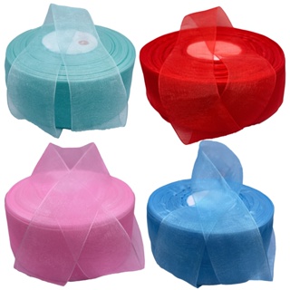 Fita de Organza Voal de Qualidade Premium Com 10 Metros 38mm em Oferta na Shopee