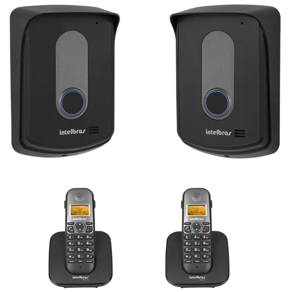 Interfone Campainha Porteiro Sem Fio Porteiro Eletrônico Intelbras 2 Ramais Internos e Externos