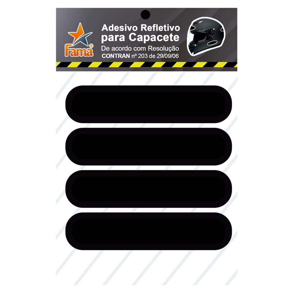 Adesivo Refletivo Preto P/ Capacete, Moto, Carro E Bicicleta em Oferta na Shopee