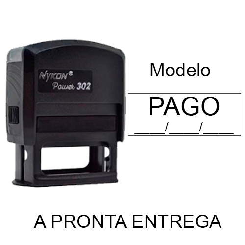 Carimbo Automático - Escrita Pago Com Data em Oferta na Shopee