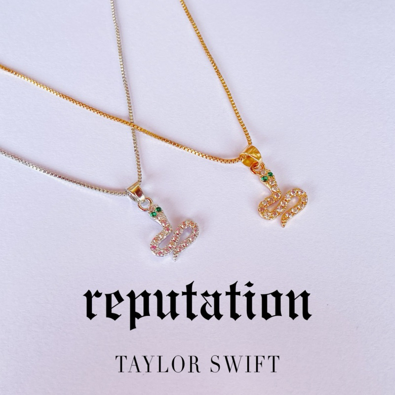 Colar Gargantilha Luxo Reputation Taylor Swifit The Eras Tour Serpente Cobra com Strass Dourado Prata Bijuteria Hipoalergenica