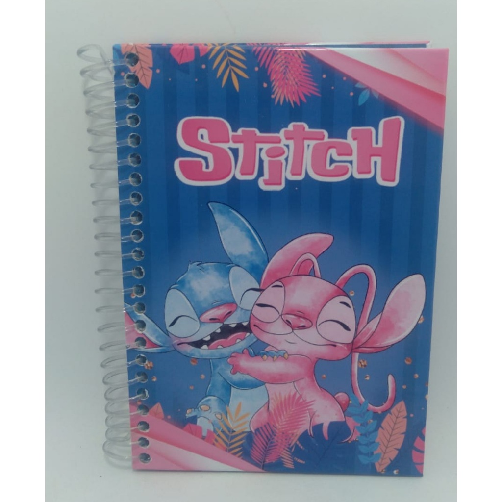 Caderneta de Anotações 1/8 Stitch e Angel (Leiam a descrição) em Oferta na Shopee