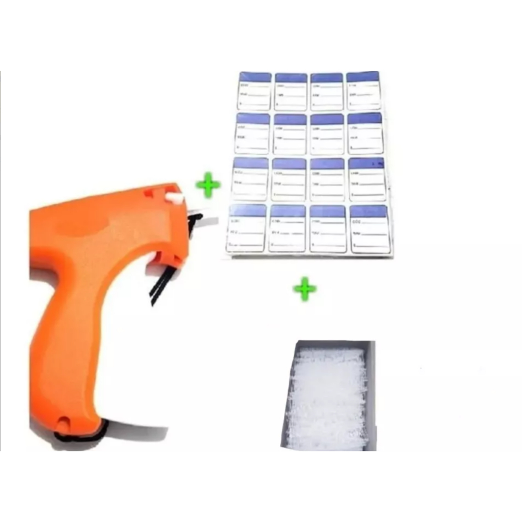 Kit Aplicador Tag + 1000 Etiqueta + 1000 Pins Para Roupa em Oferta na Shopee