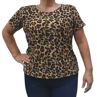 Blusas Plus Size Estampadas em Liganete (44-62)