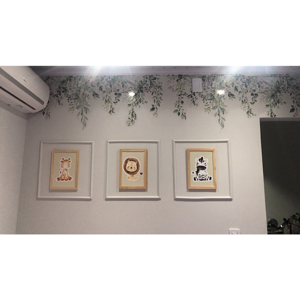 Adesivos De Parede Folhas E Flores Padrão   Decalque  Da Parede 1,20 largura x 50 centímetros altura em Oferta na Shopee