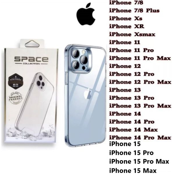 Space Transparente - Capa Protetora Transparente Case Space para IPhone 7/ 8 Plus, X, XS/Max, XR