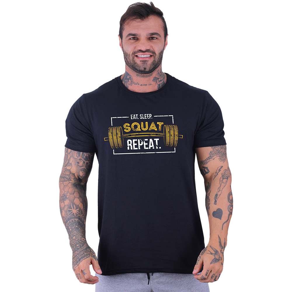 Camiseta Tradicional Masculina MXD Conceito Malha 30.1 Penteada Academia Lifestyle Halteres Músculo