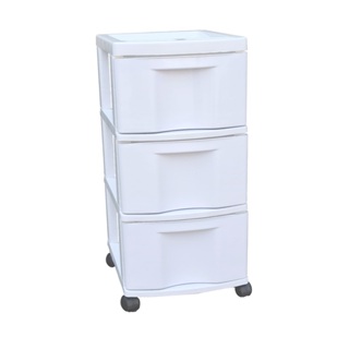 Gaveteiro Plástico 3 Gavetas Todo Branco COD.931 em Oferta na Shopee