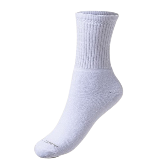 Meia Cano Médio Feline Feel Dry Branca Para Botas E Tênis