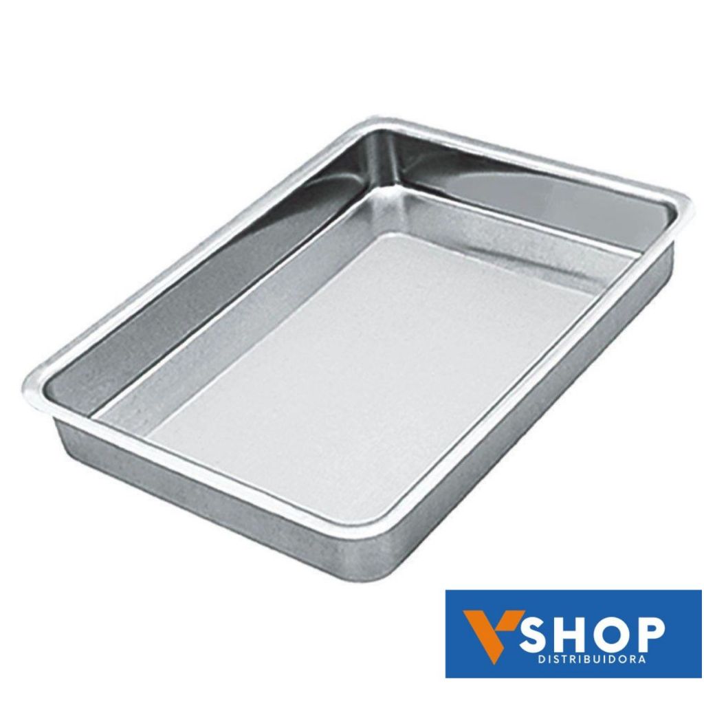 Forma Assadeira Retangular Baixa nº0 / nº01 / nº2 / nº3 /nº4 / nº5 Alumínio Resistente