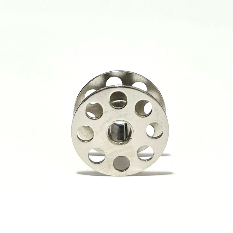 10 Bobina Grande Metal Furada Para Máquina Costura Reta Transporte Duplo Triplo Industrial