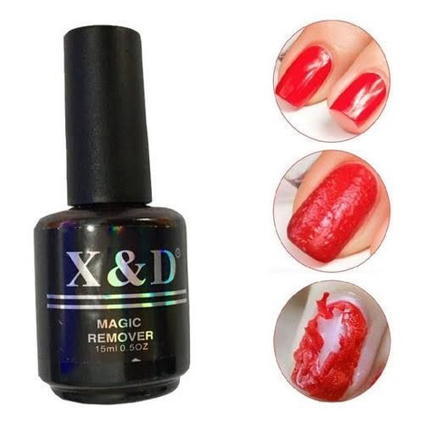 Removedor de Esmalte em Gel X&D Magic Remover 15ml Manicure Profissional