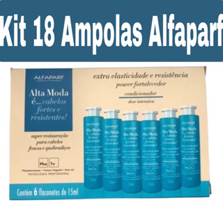3 Kits Alta Moda Super Restauração Extra Elasticidade 15ml C/6un Total 18 Ampolas