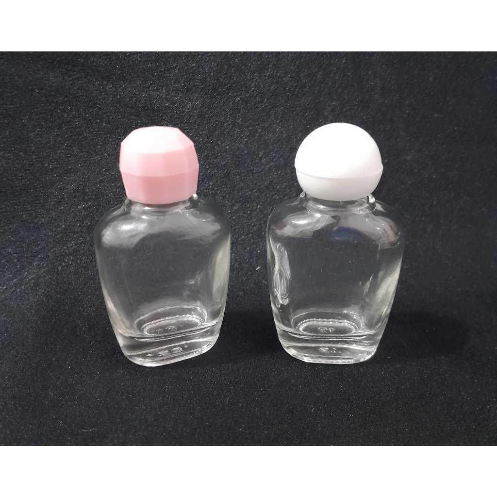 Kit 20 Unid. Mini Frasco Vidro 10ml modulado tampa Diamante ou Bola plástica R13/410-Frasco perfume, vidro óleo de unção