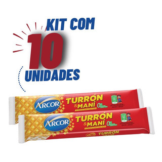 Só Hoje - Kit 10x De 25g Torrone Turron Y Mani - Arcor