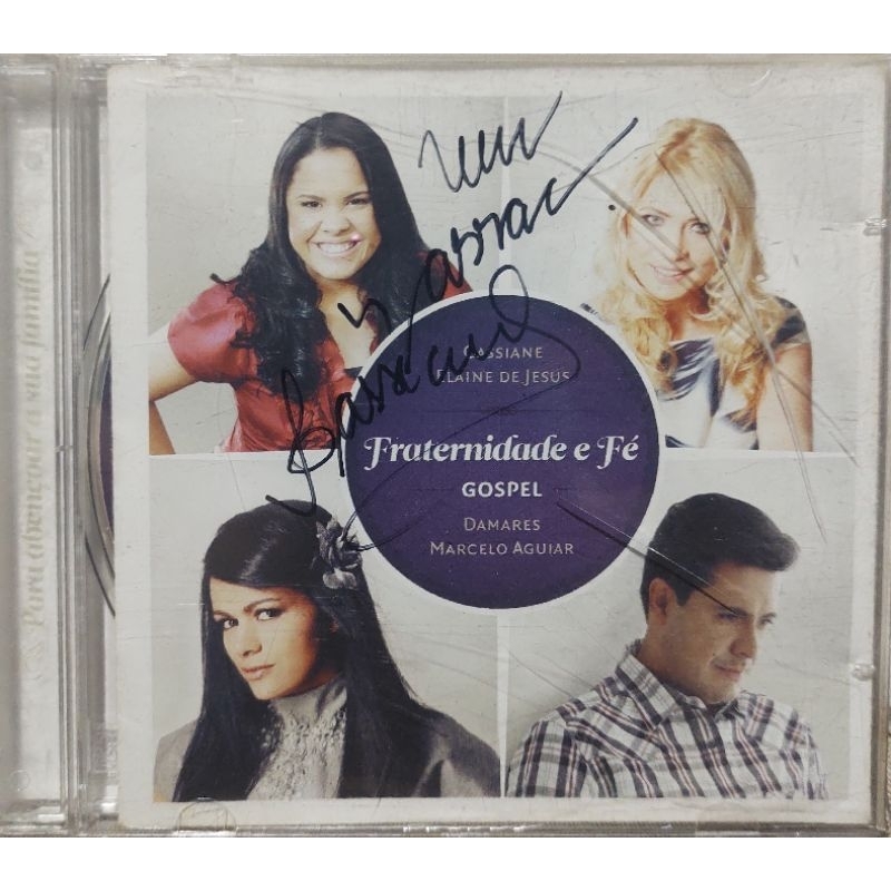 Cd Fraternidade e Fé Gospel Autografado Cassiane Damares ELaine Jesus