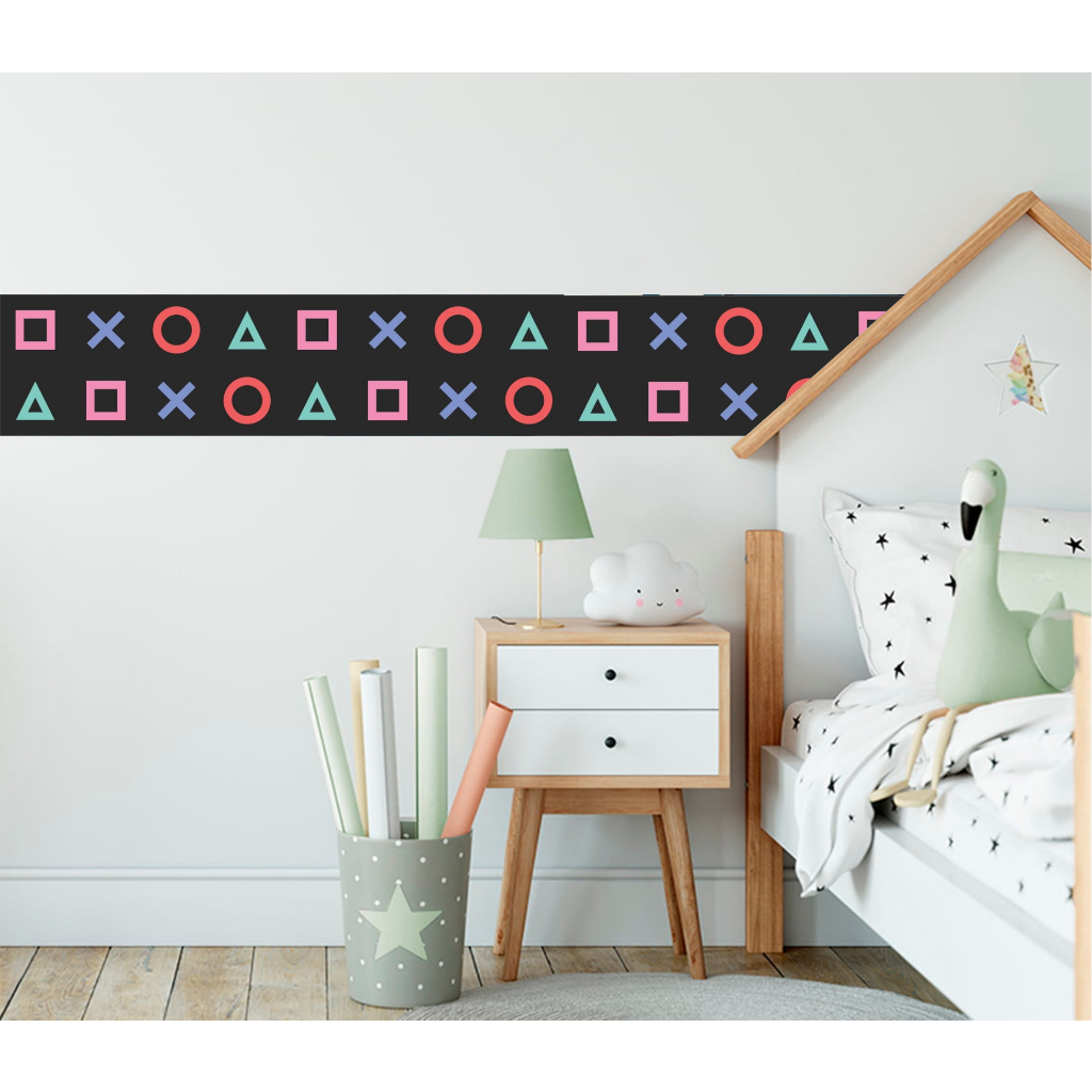 10 METROS Faixa Decorativa Videogame Jogo Play1 Play2 Play4 Play5 Adesivo