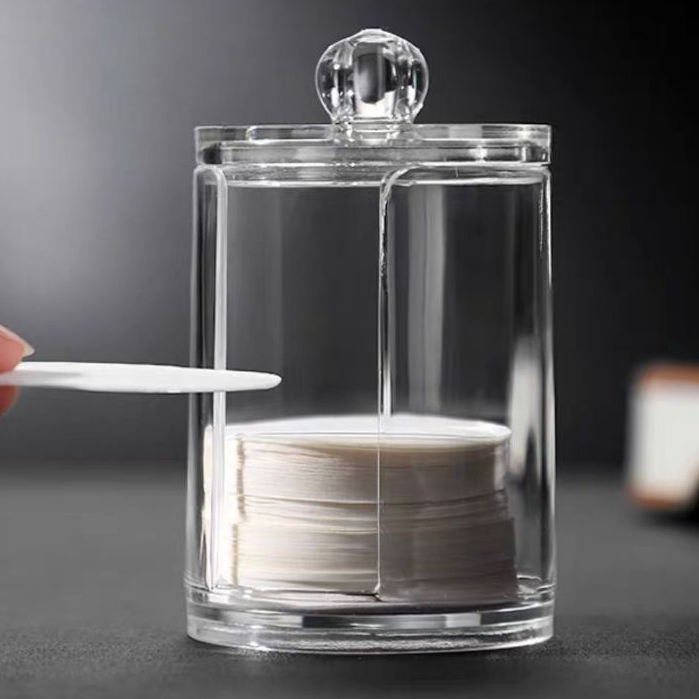 Porta Disco De Algodão Organizador Plástico Com Tampa E Abertura Maquiagem Multiuso Universal em Oferta na Shopee