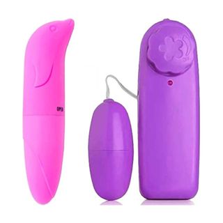 Kit Vibrador golfinho ponto G(escolher modelo) + Vibrador Cápsula Bullet com Controle Multivelocidade Sex Shop