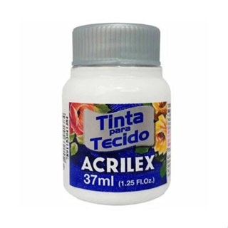 Tinta Tecido Branco Fosca 37 ml - Acrilex em Oferta na Shopee