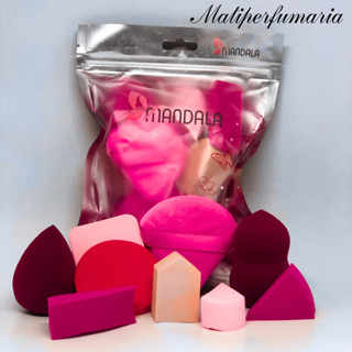 Kit esponjas maquiagem esponja make gota blush pó base item de beleza feminino 9 unidades