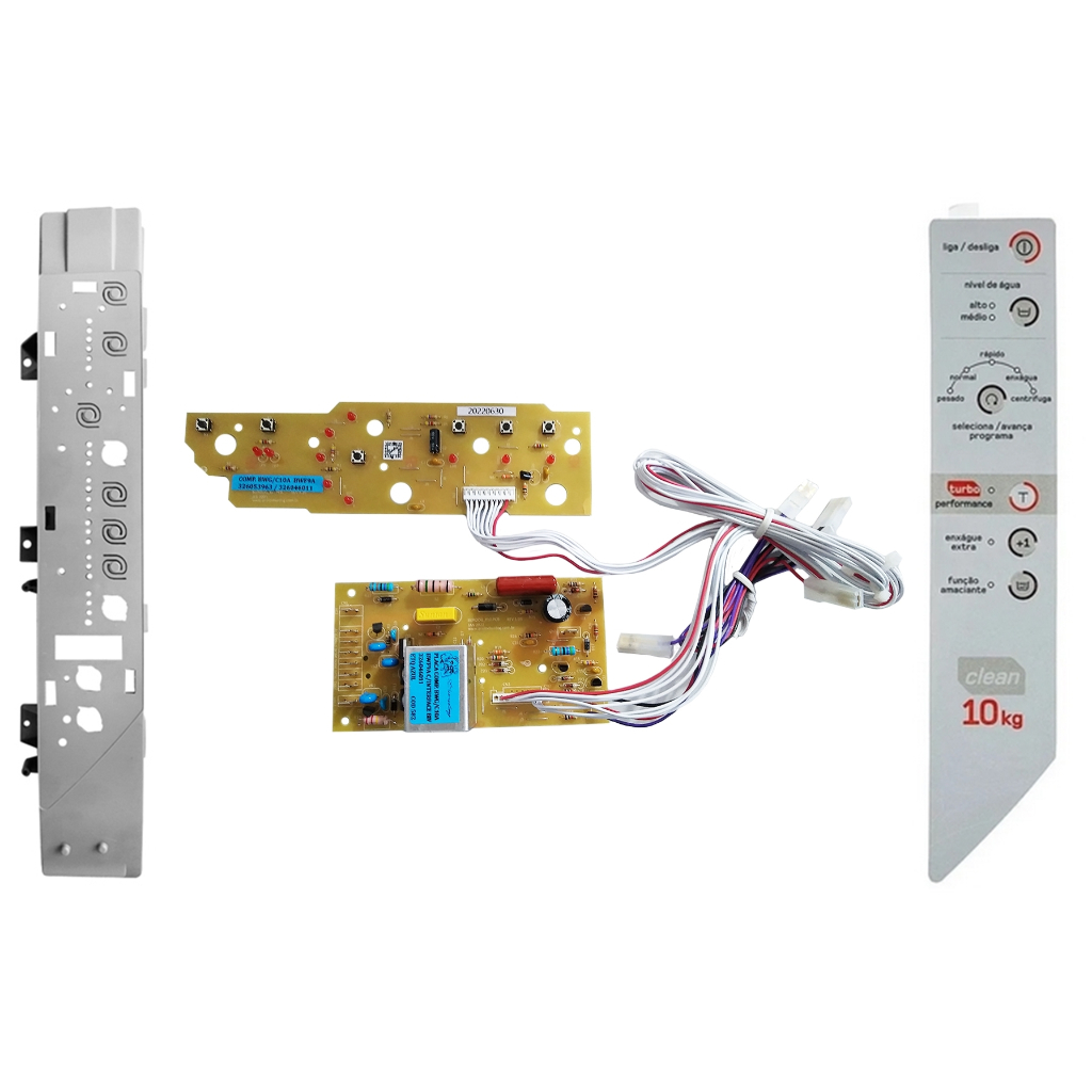 Placa Potencia Interface Suporte e Adesivo Compatível Lavadora Brastemp BWC10 BWG10 326053964 32605