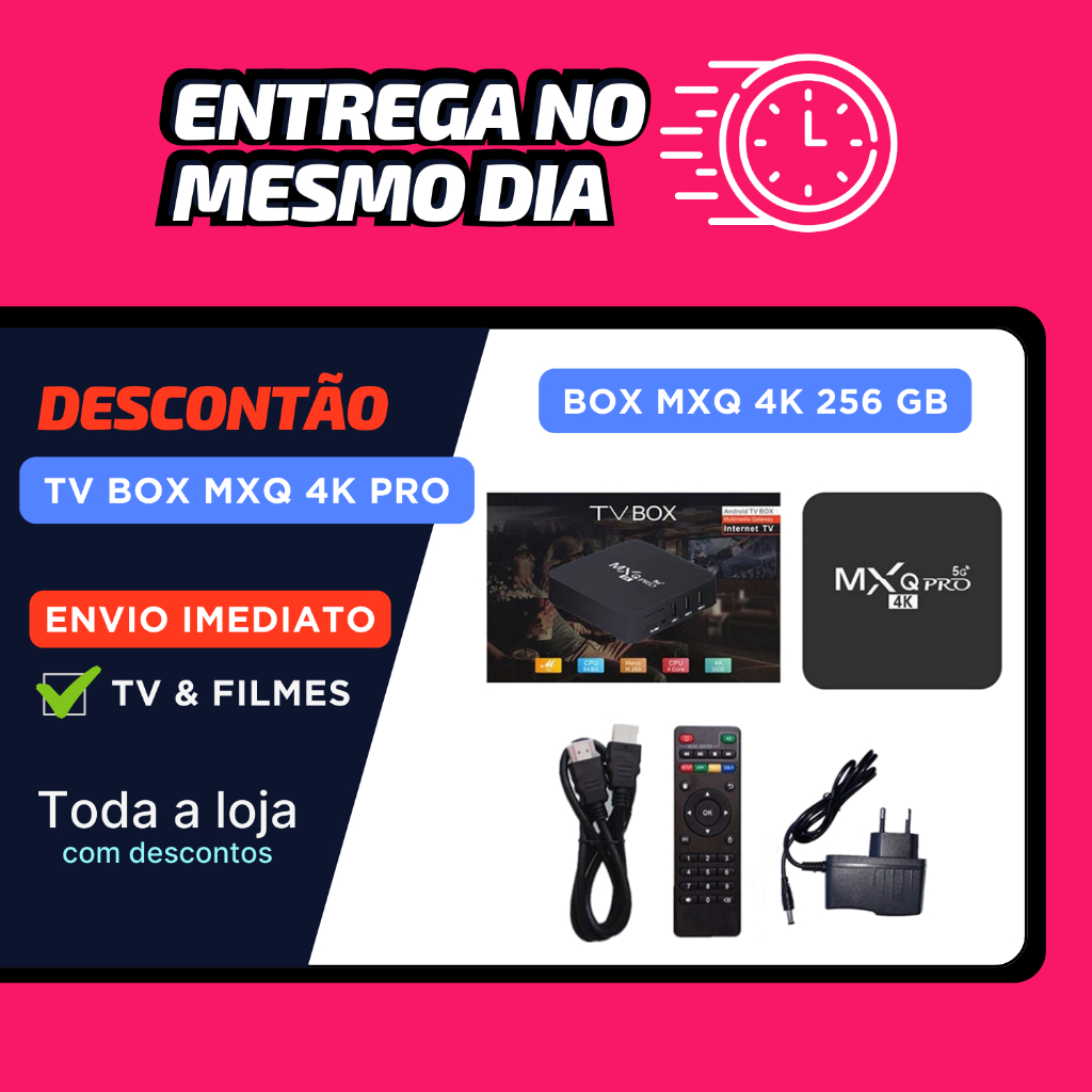 Modelo 2023 Conversor Tv box para TV- Transforme sua TV convencional em uma Smart TV com facilidade!