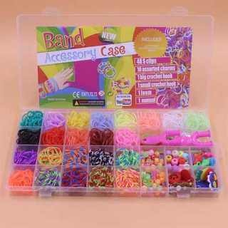 30 Bandas De Borracha Grid/Caixa Loom Faixas Para Refil De Bricolagem Pulseira Kits De Artesanato Twist Bands Com Mais A