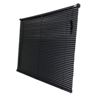 Persiana Horizontal PVC Preta 80 (L) x 160 (A) cm Cortina Completa C/ Kit de instalação 0,80 x 1,60