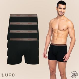 Kit Com 4 Cuecas Boxer Box Algodao Original Lupo Modelo Plus Size Tamanho Grande