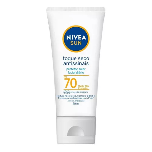 Protetor Solar Facial Diário Nivea Sun Toque Seco Fator 70