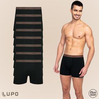 Kit De 8 Cuecas Basic Lupo Boxer Box Original Plus Size Até O 64 De Algodão Tamanho XG XXG XXXG