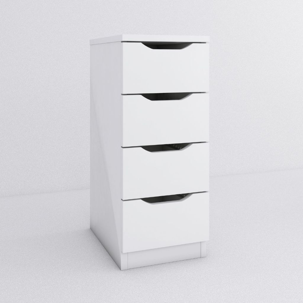 Armário Multiuso 100% MDP Branco, Mel Ou Preta Gaveteiro Funcional 4 Gavetas Comoda Multiuso suporte para sala/quarto
