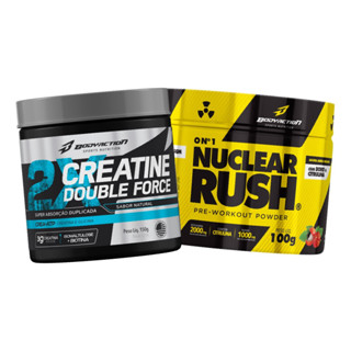 Creatina Double Force 150g + Pré Treino Nuclear Rush 100g - Bodyaction