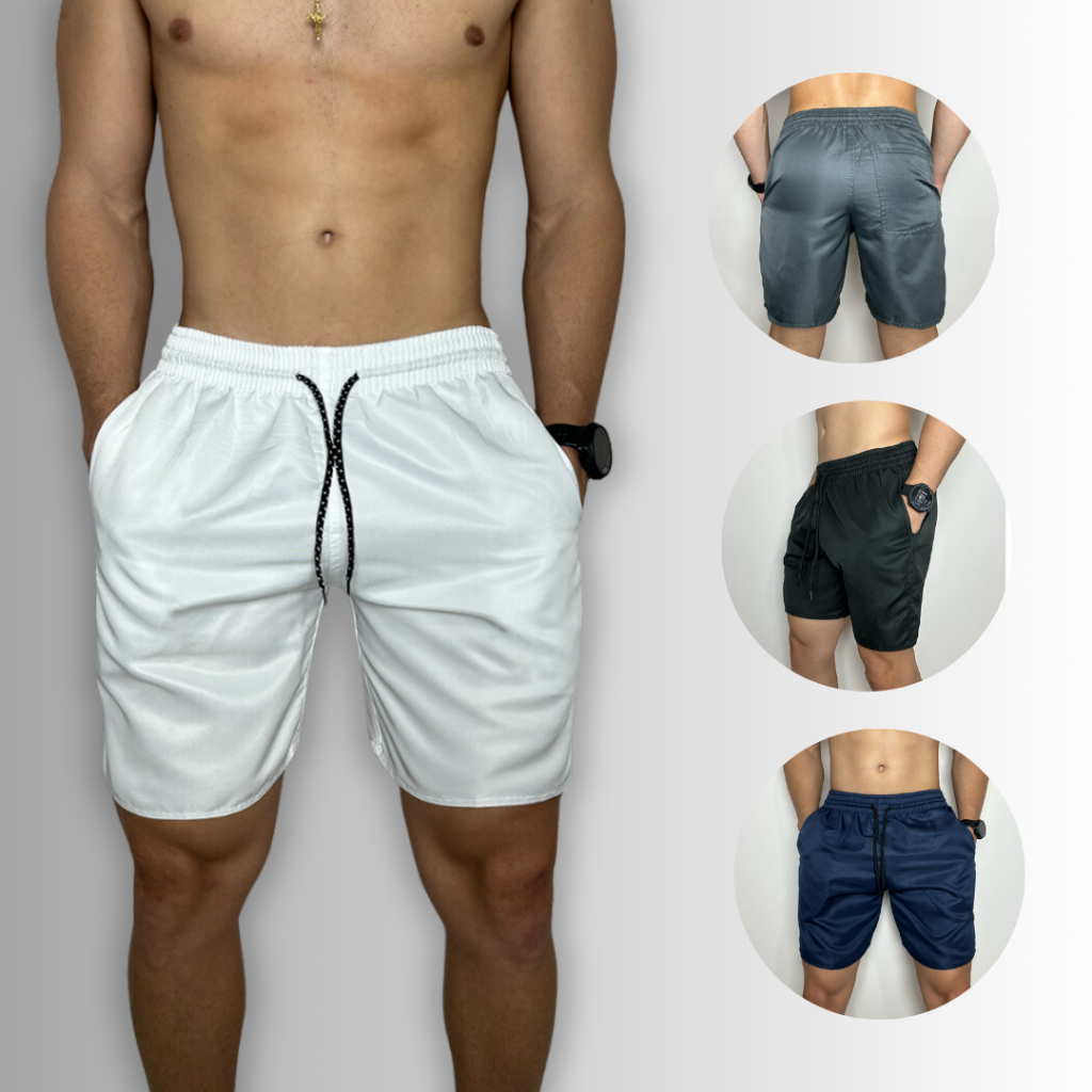 Short Tactel Masculino Bermuda Masculina Tectel  Tactel Grosso Premium Shorts Masculino Praia Academ
