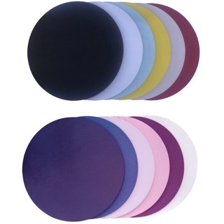 Kit com 24 capas de sousplat helanca liso - 35cm - Decoração de mesa - Várias cores.