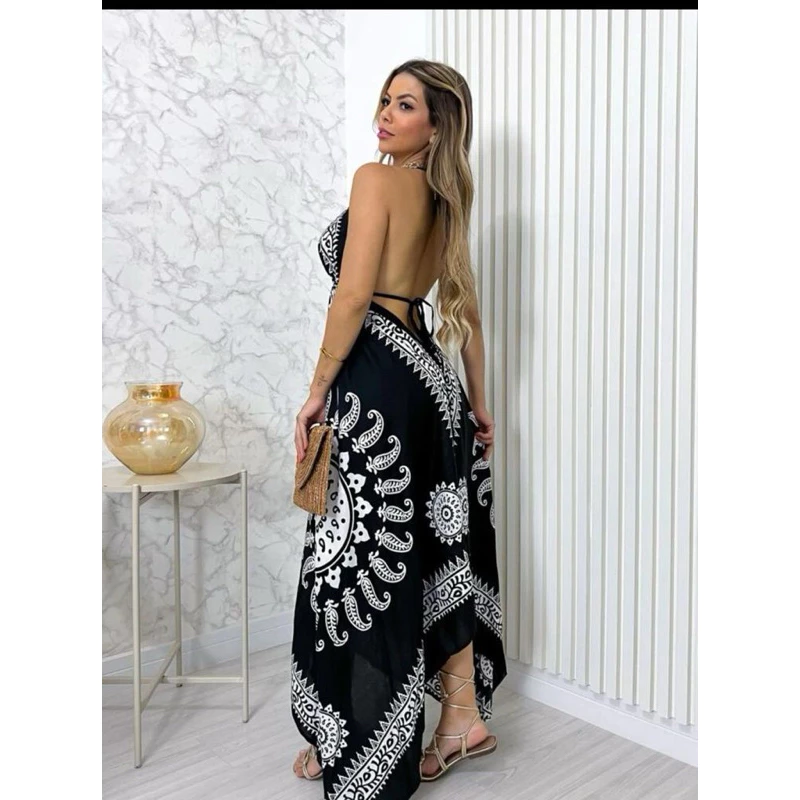 vestido lenço com bordado qualidade 100 — imagem 1
