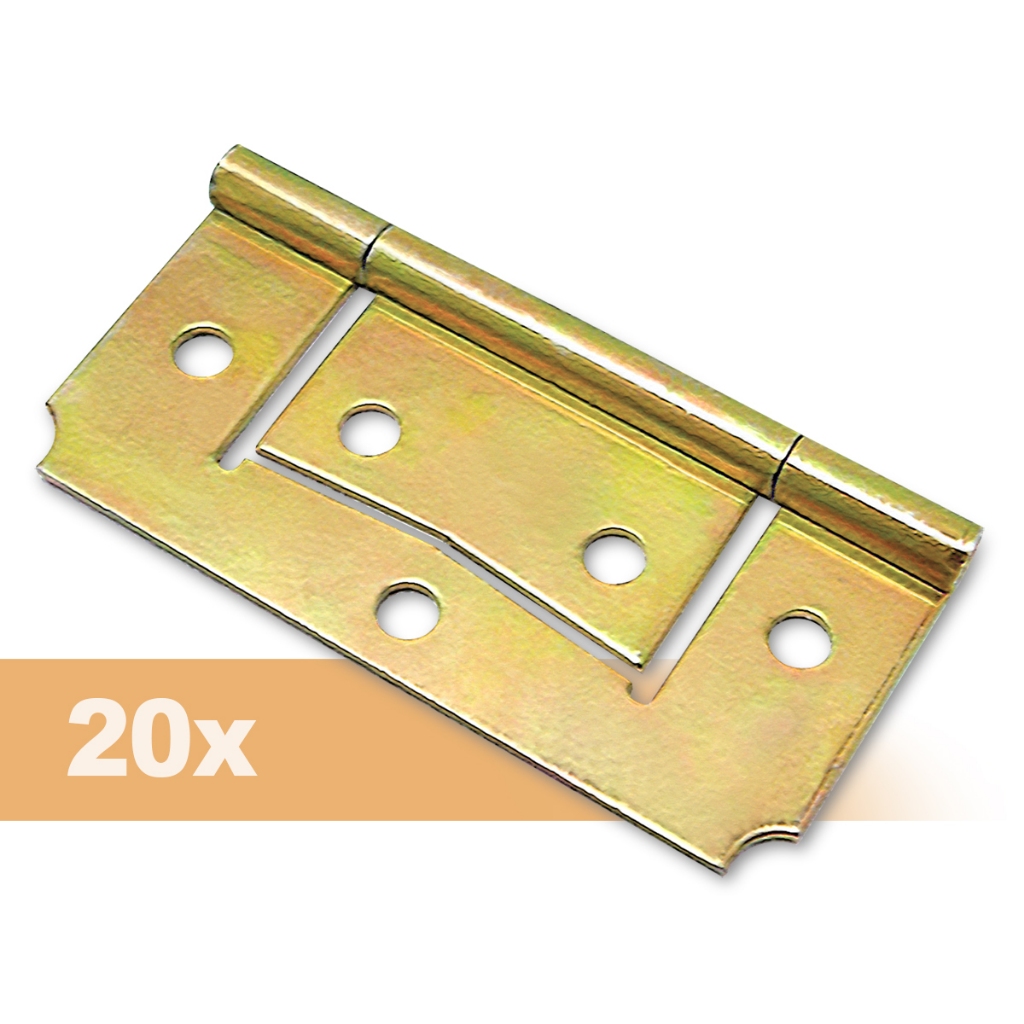 Dobradiça Lisa 2" com Furo Fixo para Armários e Móveis Antigos 20x em Oferta na Shopee