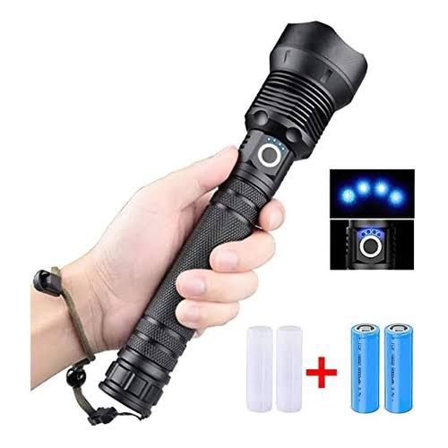 Lanterna Super Potente P90 Tática Super Led Mais Forte Do Mercado Recarregável Zoom Bateria Sitio Fazenda Acampamento Camping SegurançaT9