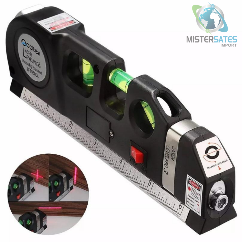 Trena Metro Nivel 3 Linhas Laser Regua Pro3 Profissional