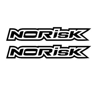 Par Adesivo Norisk Capacete Tanque Moto Carro Decalque