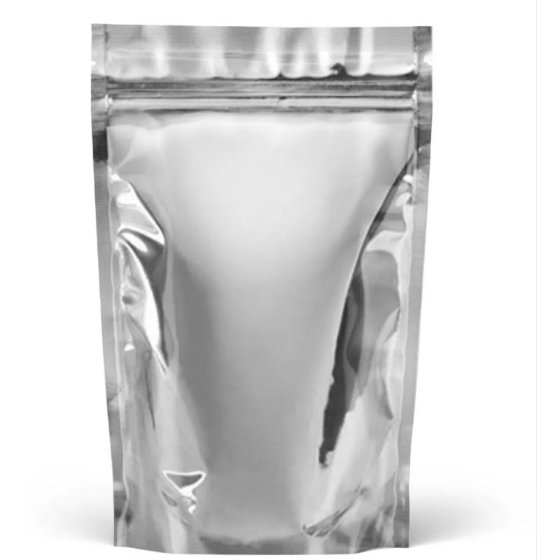 Saco Plástico Stand Up Pouch Zip Metalizado sem visor 14X22X04 com 50 unidades em Oferta na Shopee