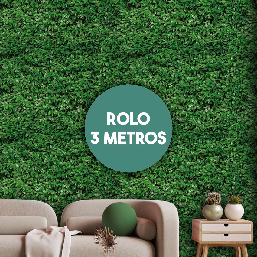 Papel de Parede Muro Ingles 3,00x0,50 Adesivo Parede Verde