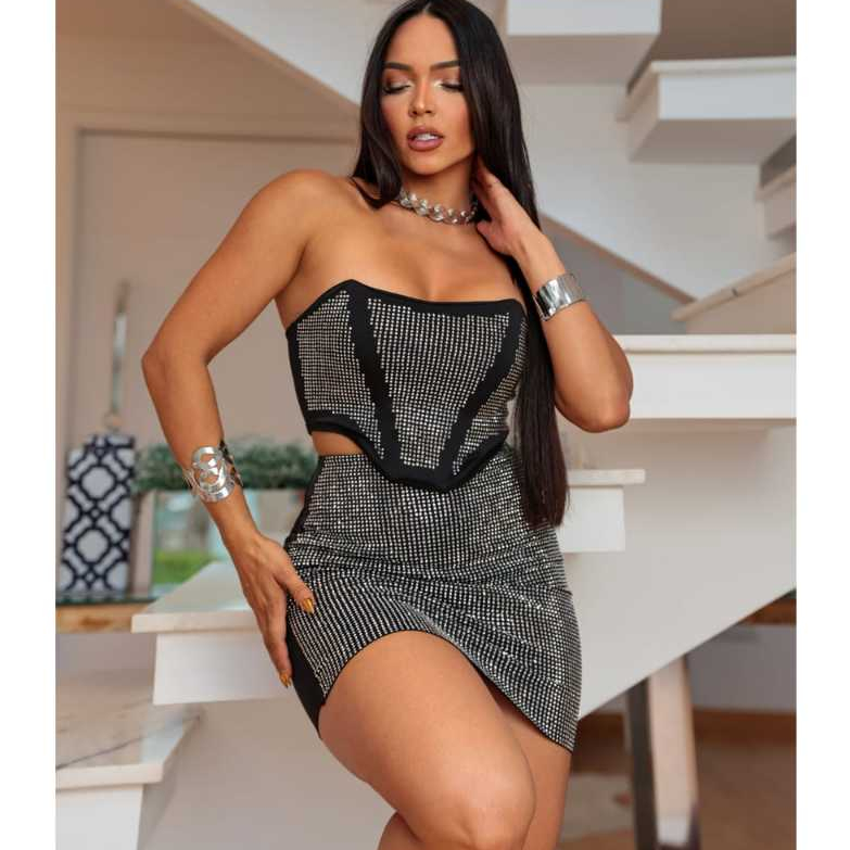 Cropped Corset Pedraria