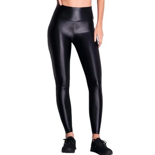 Calça Legging Em Cirre Cintura Alta Brilho Molhado Couro em Oferta na Shopee